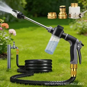 Garden Hose Spray Nozzle: A Multifunction Nozzle, handheld, high-pressure sprayer featuring multiple spray modes—ideal for watering flowers and lawns, washing cars, cleaning patios, and bathing pets. A powerful cleaning tool for vehicle washing.