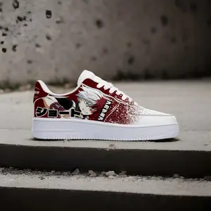 RARE Custom Japanese Anime Shoes Shoto Red Fire Paint Splat Basketball casual sneakers Hero Academy AF1