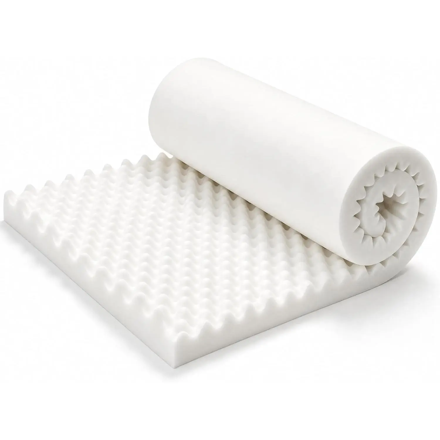 Egg Crate Foam 72 x 24 x 3 Inch, High Density Upholstery Foam Cushion, Pressure Relief Foam Cushion for Bed Sofa Chair Hospital, Cuttable Egg Crate Seat Cushion with Air Circulation (72 x 24 x 3 Inch)