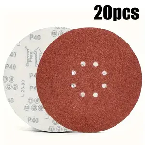 20pcs 9 Inch 8-Hole Sandpaper Sheets, Coarse to Fine Grit (60-600), Ideal for Drywall Sander, Easy Installation, Durable Grip