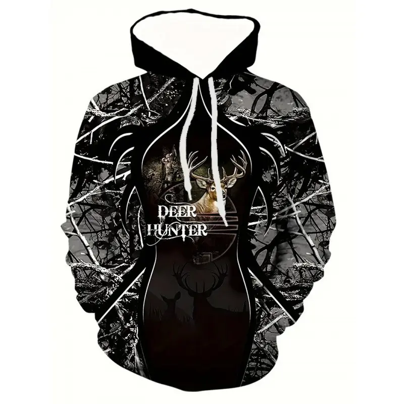 Women's Plus Size Camouflage Pink Deer Print Hoodie - Casual Polyester Blend Pullover with Slight Stretch, Knit Fabric Hooded Sweatshirt with Kangaroo Pocket Women's Plus Size Camouflage Pink Deer Print Hoodie - Casual Polyester Blend Pullover with Slight Stretch, Knit Fabric Hooded Sweatshirt with Kangaroo Pocket