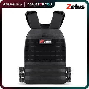 【SpringStatements】ZELUS Tactical Weighted Vest for Men Women(Vest Only, Plates Not Included), Adjustable Training Vest with MOLLE Panels & Chest Pocket, Tactical Fitness Gear for Outdoor & Gym Workouts