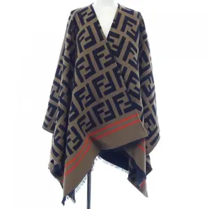 Pre-owned FENDI Wool Small Leather Goods FXX636 A3Q1 Cape