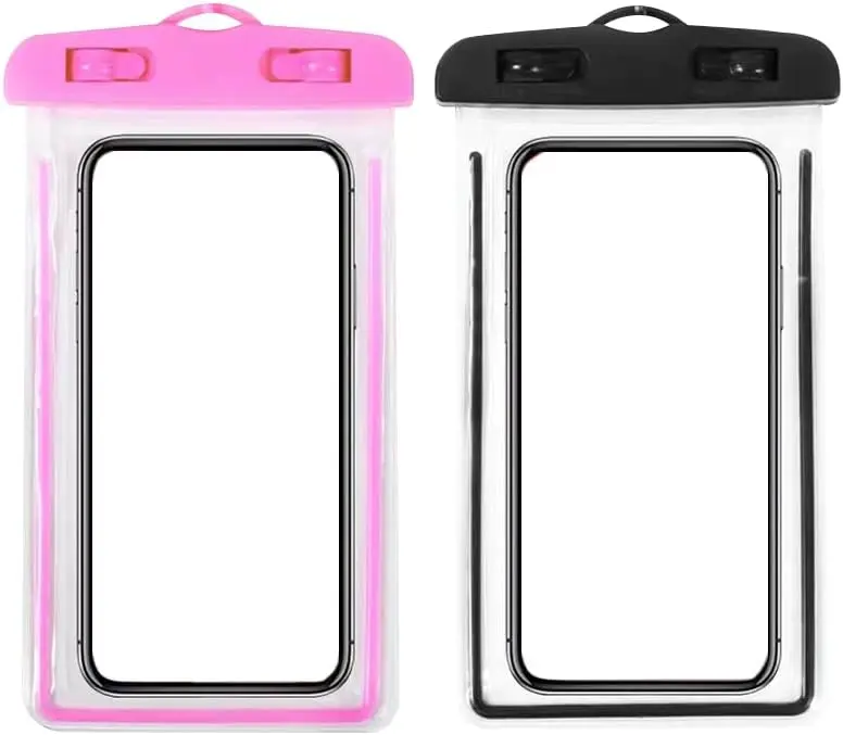 2 Pack IPX8 Waterproof Phone Pouch, Universal Dry Bag Underwater Phone Case Compatible with iPhone 17 16 15 14 13 Pro Max, Floating Water Proof Cell Phone Holder for Beach Pool Kayak Cruise Swimming Snorkeling