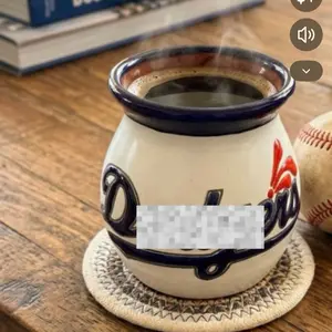 Baseball Mug Classic Ceramic Drinkware Washable Cup Handmade in Mexico Baseball Theme Tumbler for Daily Coffee Needs