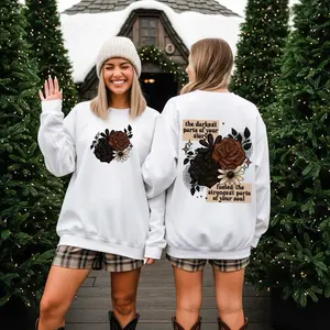 The Darkest Parts of your story Crewneck Sweatshirt Gildan Everyday Style Super Soft Unisex Fit Streetwear Graphic Top warm Christmas Gift for her Womenswear Casual Printed Long Sleeve