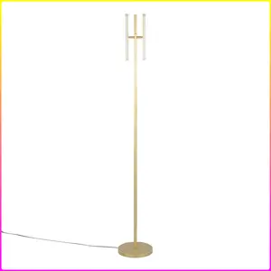 Icicle 65" Modern Swivel Floor Lamp in Gold Metal by LumiSource (BULBS NOT INCLUDED)