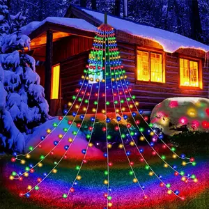 USB Powered 180LED Waterfall Tree Light, 1 Count 8 Modes LED Decorative String Light, Outdoor Decorative Light for Indoor Outdoor Yard Wall Tent Party, Garden Decorative Light