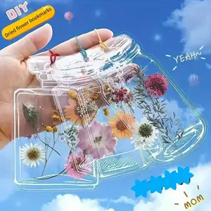 40 Non-repeating Dried Flower Bookmarks Maple Leaves High-end Handmade DIY Materials Transparent Specimen Jar Spring Childhood Collection Book, Suitable for Reading Enthusiasts, Students, as a Commemorative Gift for Classmates, Teachers