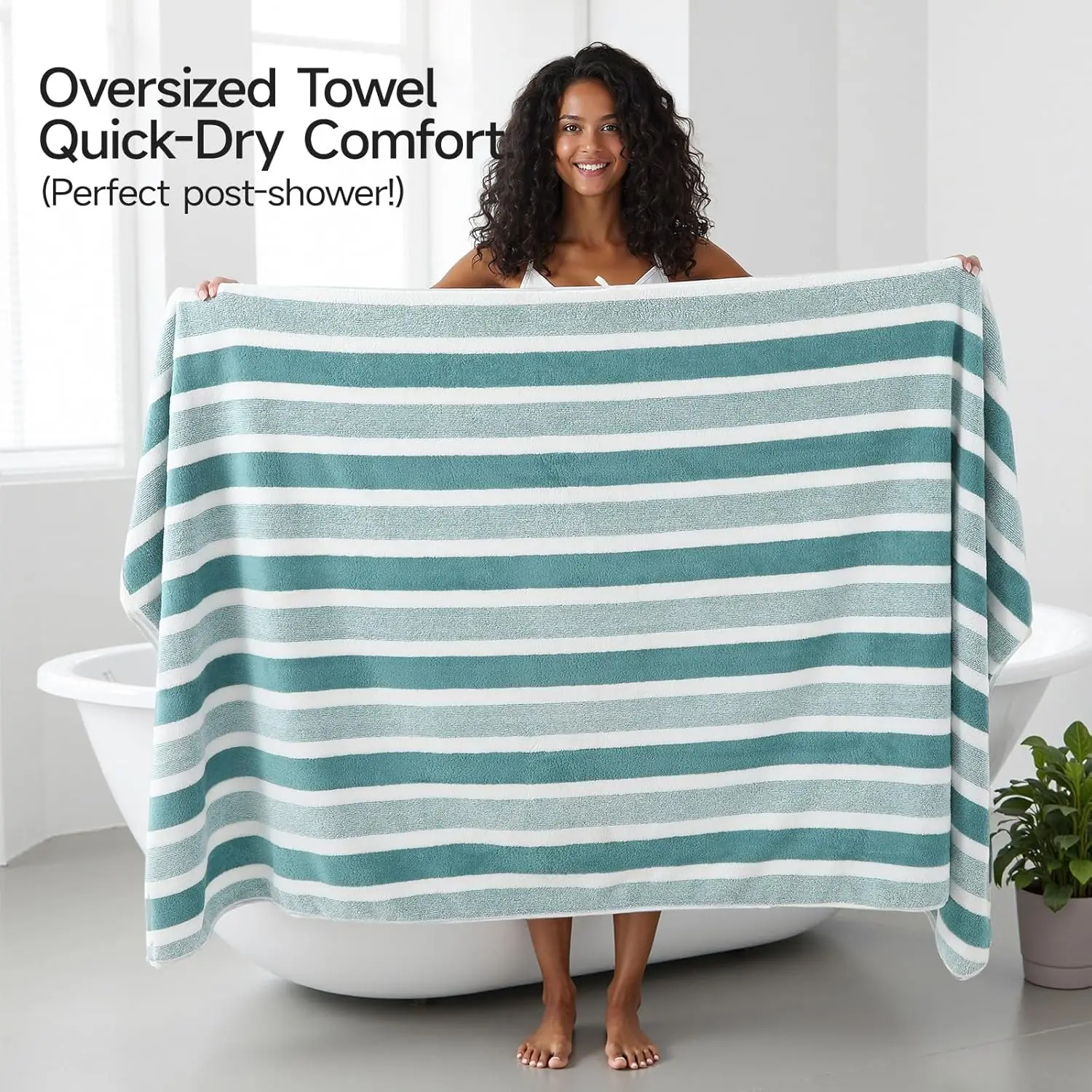 3Pcs Super Soft Quick Drying Striped Bath Towel Set Thick Coral Velour Highly Absorbent Towels Fast Drying Wide Stripe Beach Towels for Travel Camping Gym Hotel Home Bathroom Luxury Bath Towels Collection.Microfiber towel.Turkish towel