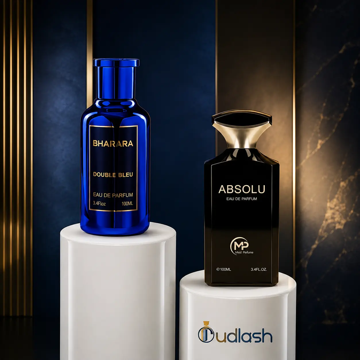 Bharara | Double Bleu + Mast Perfumes Absolu | Men's Fragrance | 100ML - 3.4 | Eau De Parfum | Pineapple- lemon, and black pepper