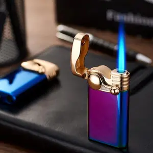 NewTypeTorchCigarLighterWindproofJetFlameRockerIgnitionMetalLighterInflatable