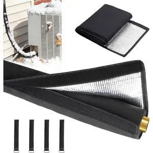 5 Layers HVAC Copper AC Line Pipe Insulation Cover Outdoor 72in x 10.2in, 600D Waterproof Portable AC Hose Insulation Sleeve, Foam Insulation Duct Mini Splits Water Pipe for All Season