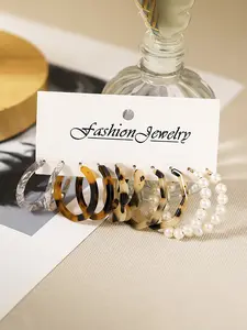 10-Piece Set Boho Style Earrings, Colorful Beaded Dangle Design, Casual Jewelry for Women, Perfect Gift Idea