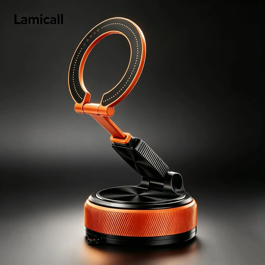 Lamicall Upgraded Detachable 2-In-1 Magnetic Car Phone Holder - 360° Adjustable Dashboard Mount, Detachable Phone Mounts & Holders for Iphone Users, Driving Interior Accessory for Cars