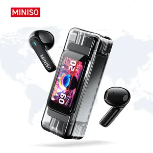 MINISO MS116 Wireless Earbuds Bluetooth 6.0 Earphones, In Ear Earbuds,LED Display High Fidelity Waterproof Wireless Earphones, Suitable for Office, Sports, Study and Audio Calls, Built in Microphone, Gaming Bluetooth Headphones