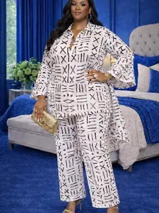 Ivory Script Ankara Two-Piece Set – Minimal Luxe Statement Set