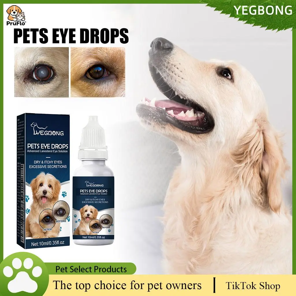 Pet Eye Drops for Cats & Dogs - Soothing Itching Relief & Cleaning Eye Drops - 10ml - Advanced Lotion for Dry & Itchy Eyes