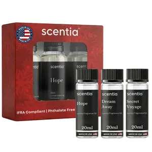 Scentia Designer Inspired Aromatherapy Diffuser Oil Collection Set – Hope, Dream Away & Secret Voyage – Essential Oil Blend Luxury Fragrance Oils 3x20ml Discovery – Made in USA