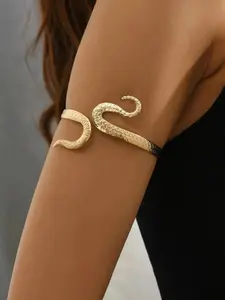 2026 Vintage Creative Snake Design Arm Cuff, Women's Fashion Body Jewelry for Evening Party, Female Classic Fashion Accessories for Daily Wear, Trendy Fashionable Accessories