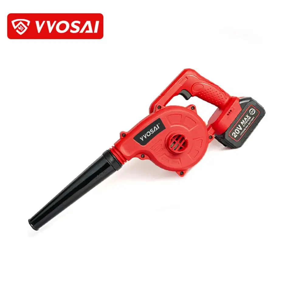 VVOSAI 20V Cordless Blower, 1 Set Rechargeable Handheld Blower for Blowing Leaves, Multi-application Cleaning Blower for Garden, Car & Home