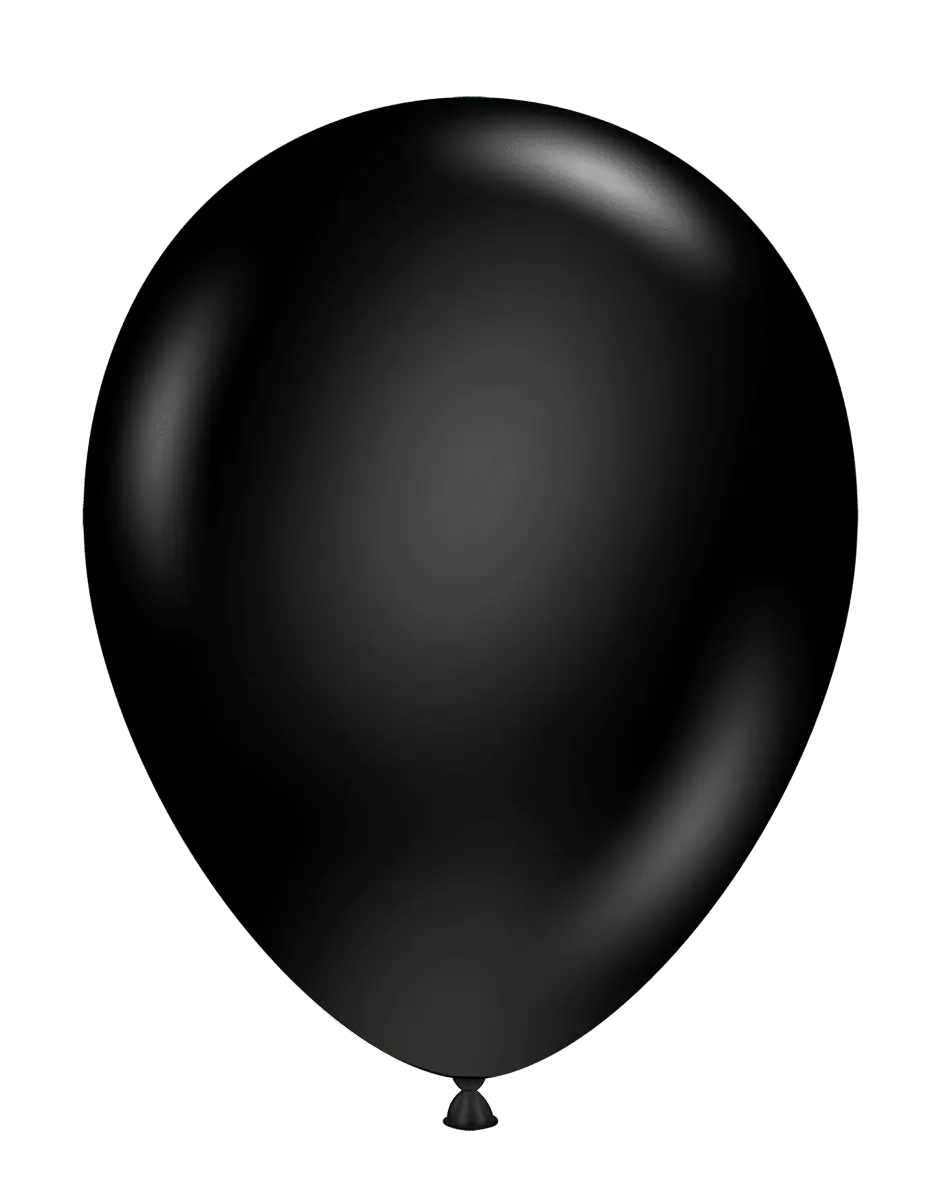 TUFTEX Designer Black Blow-Up Balloons - 11 In., Biodegradable, No See Through, for Balloon Decoration, Birthday Decorations