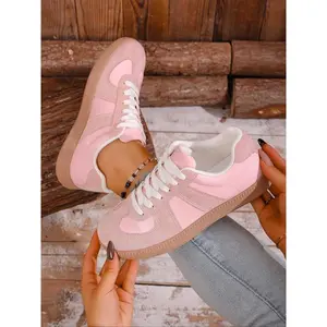 Women's Leopard Print Retro Training Sneakers with Orange Laces, Casual Walking Shoes, Stylish Daily Commute & Outdoor Leisure Footwear, Comfortable Breathable Fashion Trainers, Versatile All-Match Leisure Shoes, Lightweight Shoes, Trendy Walking Sneaker