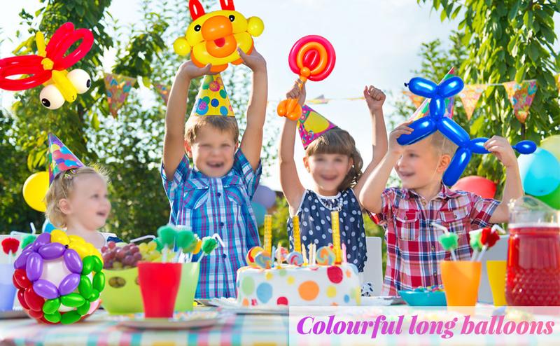 260 Long Balloons 100 Pack Twisting Animal Balloons Assorted – Thick Latex for Parties, Magic Art & Christmas Gifts