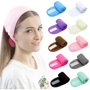 5 items mixed together Women Head Band Adjustable SPA Facial Yoga Headband Bath Makeup Hair Band for Face Washing Soft Toweling Hair Accessories