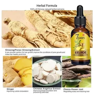 7 Day Fast Hair Growth Oil Ginger Growth Hair Treatment Anti Hair Loss Men Women Scalp Treatment Haircare Plant Restore Comfort Grape Repair