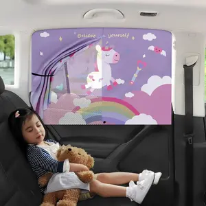 Sun Shade for  -   Side Window Sun Shade Cover Upgrade Double Opening  Interior Curtain Sun Blocker Blind (Unicorn, 1 Pack)