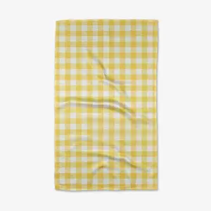 Lemon Gingham Tea Towel