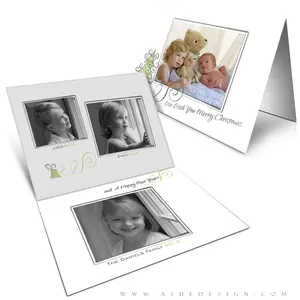 5x7 Folded Card Design - Sugar Plums