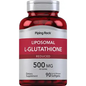 Piping Rock Liposomal Glutathione | 500mg | 90 Softgels | Reduced Supplement | Non-GMO, Gluten Free Piping Rock Liposomal Glutathione | 500mg | 90 Softgels | Reduced Supplement | Non-GMO, Gluten Free