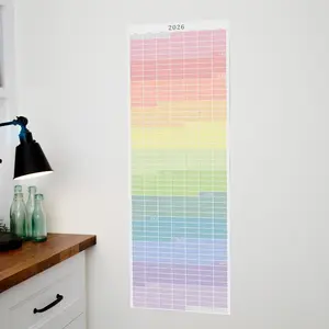 Continuous Wall Calendar | Choose Your Year | Minimal Year Planner | Sunday or Monday Start | 16" Wide x 45" Tall summervibes