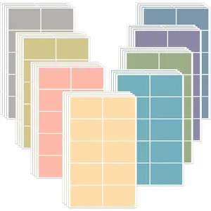 320 count 3" x 2" Colored Removable Labels for Storage Bins, Self Adhesive Rectangular Stickers, Large 2x3 Shipping & Organization Labels for Boxes, Classroom, Office