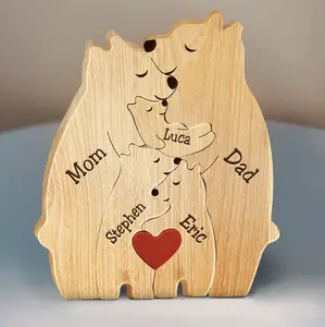 Makezbright Gift - Family - Up To 10 Person Wooden Bears