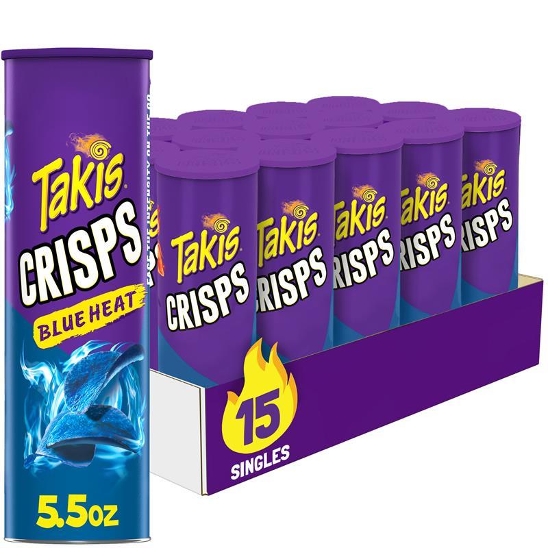 Barcel Takis Crisps Blue Heat Can 155.92Gr x 15ct