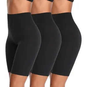 Women's High Waisted Biker Shorts Anti Chafing Cotton Slip Shorts Boy Shorts Underwear Yoga Workout Shorts