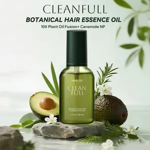 Botanical Hair Oil for Dry & Damaged Hair, Lightweight Leave-In Hair Serum with Heat Protection, Frizz Control, Shine & Split End Care, Vegan & Cruelty-Free, Paraben & Sulfate Free (2 fl oz)