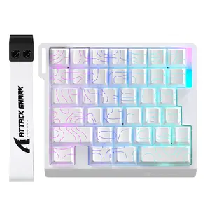 Attack Shark M36HE 8K Wired Custom High-end Gateron Magnetic Amber Switch Keyboard, 0.01mm RT Precision, 160,000-color Lighting, 22 RGB Light Effects, Esports-grade Typing Feel, Supports Adjustable Actuation & Snap Tap Function, Compatible with PC and Mac