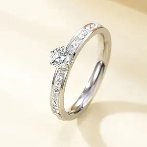 New Zircon Inlaid Ring, Delicate Minimalist Engagement Ring, Versatile Fashion Finger Jewelry Perfect Gift for Women