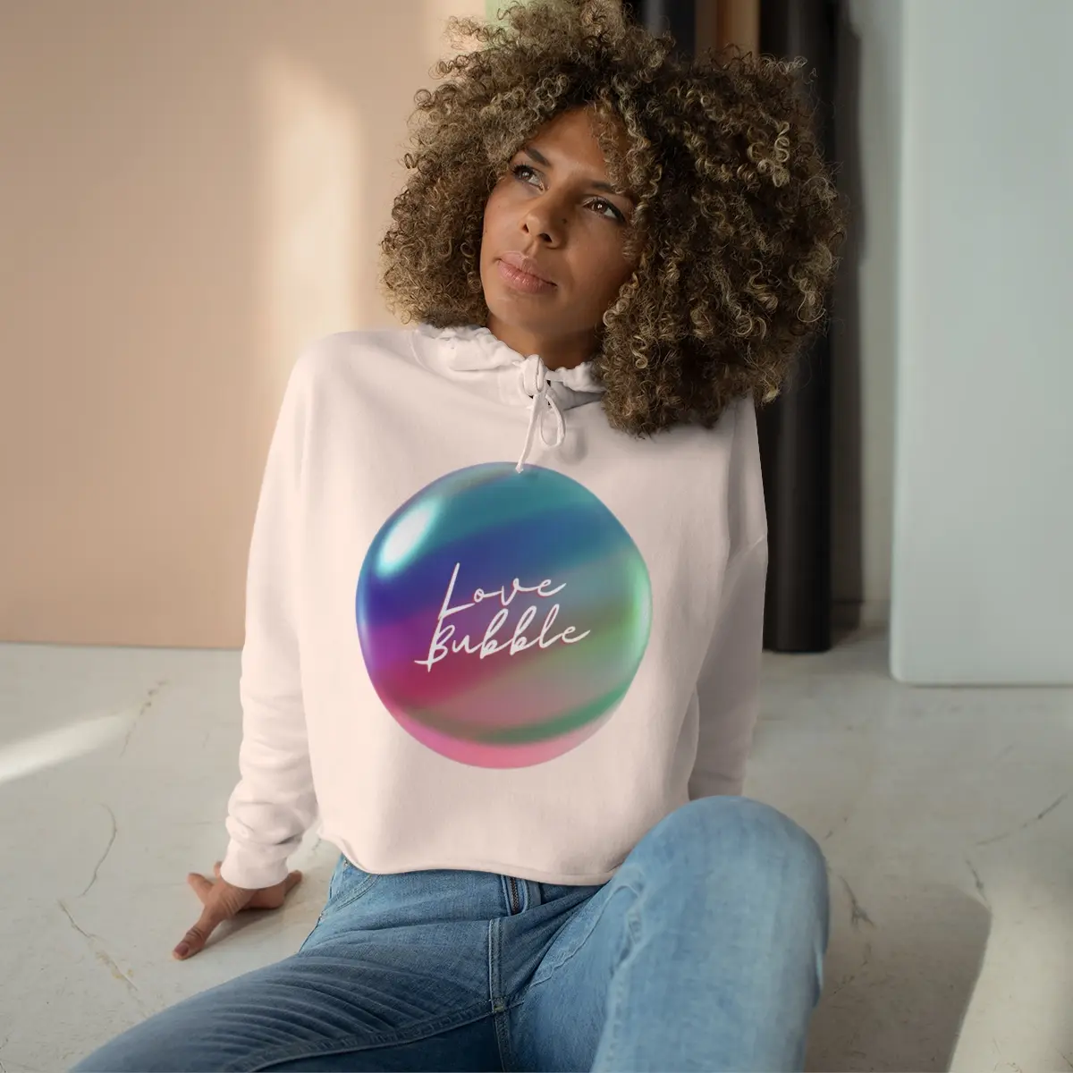 RHONJ Love Bubble Crop Hoodie