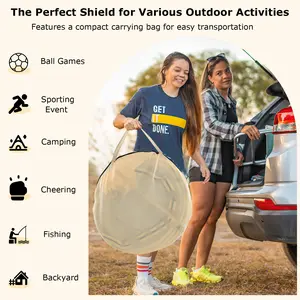 COSTWAY - Instant Pop up Sports Tent with Carrying Bag and Floor Mat for 1-2/5-6 People-M