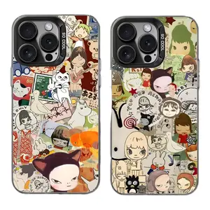 Yoshitomo Nara Cute Artistic Phone Cases For iPhone 17 Promax Pro Air 16 Plus 15 14 13 12 11 Black Shockproof Protective Cover Protection