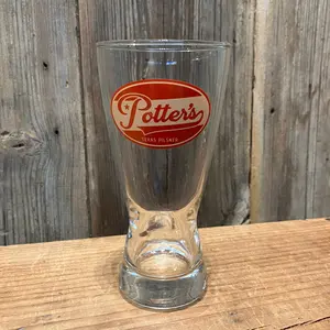 Potter’s Pilsner 16 oz Beer Glass – 60th Anniversary Edition