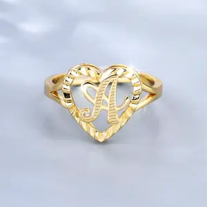 Vintage Country Style Adjustable 26 Letters Rings for Women and Couples, Perfect as Party Gifts