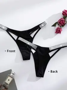 Women's Hollow Metal Woven G-String, Sexy Seamless Thong Panties for Special Occasions