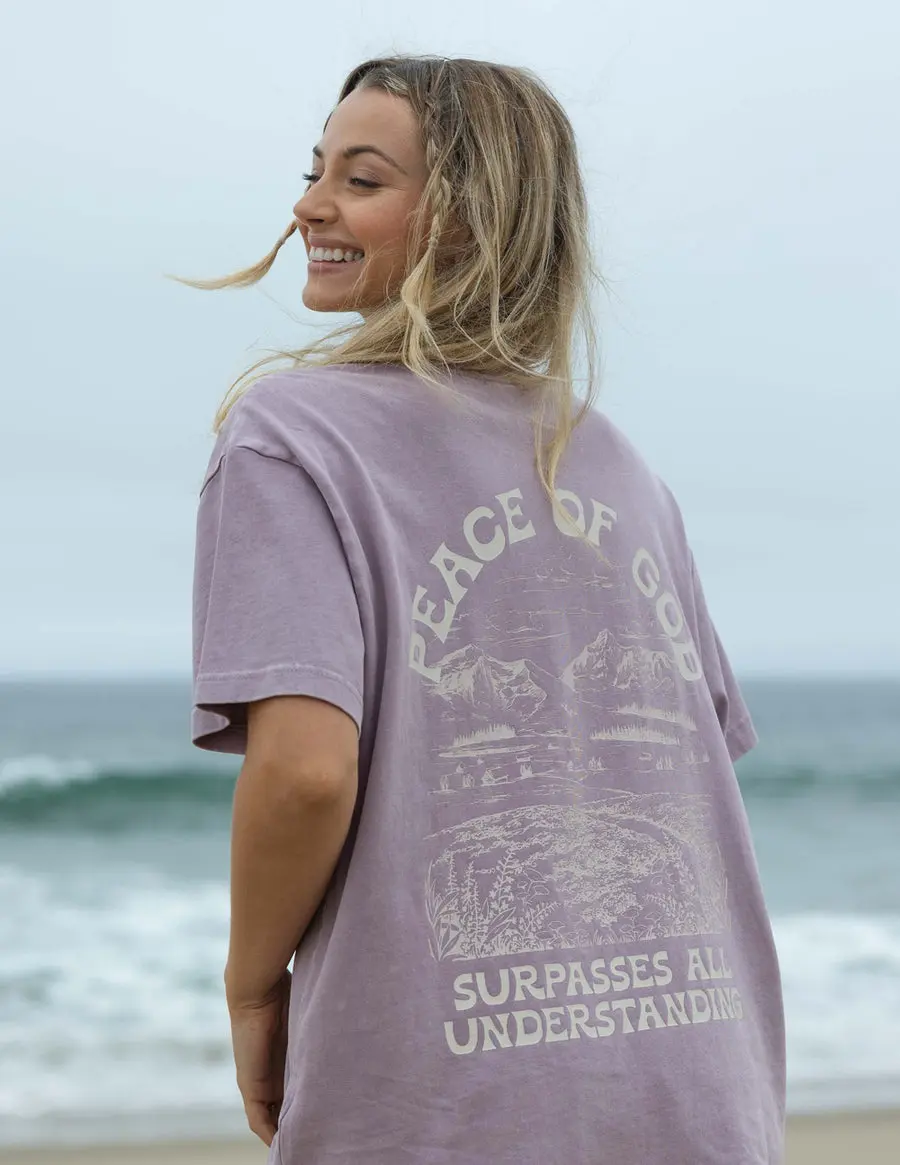Peace of God Unisex Tee, Jesus Lover Shirt, Women Christian T-shirt, Unisex Shirt, Religious Holiday, Resurrection Sunday Shirt, Full Size, Full Color