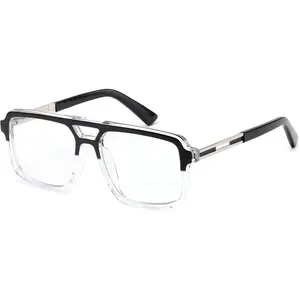 EyeconicFinds Retro Aviator Blue Light Glasses for Men Women Square Frame Computer Reading/TV/Phones Glasses B0209